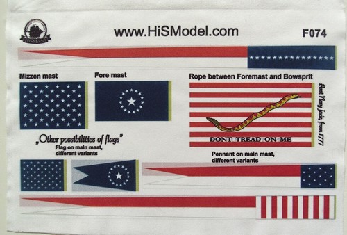 Revell USS Constitution, USA 1:96 - Flaggen und Entwurf Maßstab für Modell - Bild 7 von 11