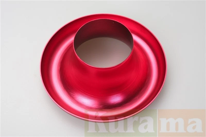 102 mm 4" aleación de aluminio rojo entrada de aire Ram tubo embudo conducto rojo Foto 3 de 4
