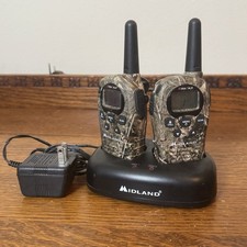 Midland X-TRA TALK Walkie Talkies Camo 2-Way Radios  Desktop Charger Tested