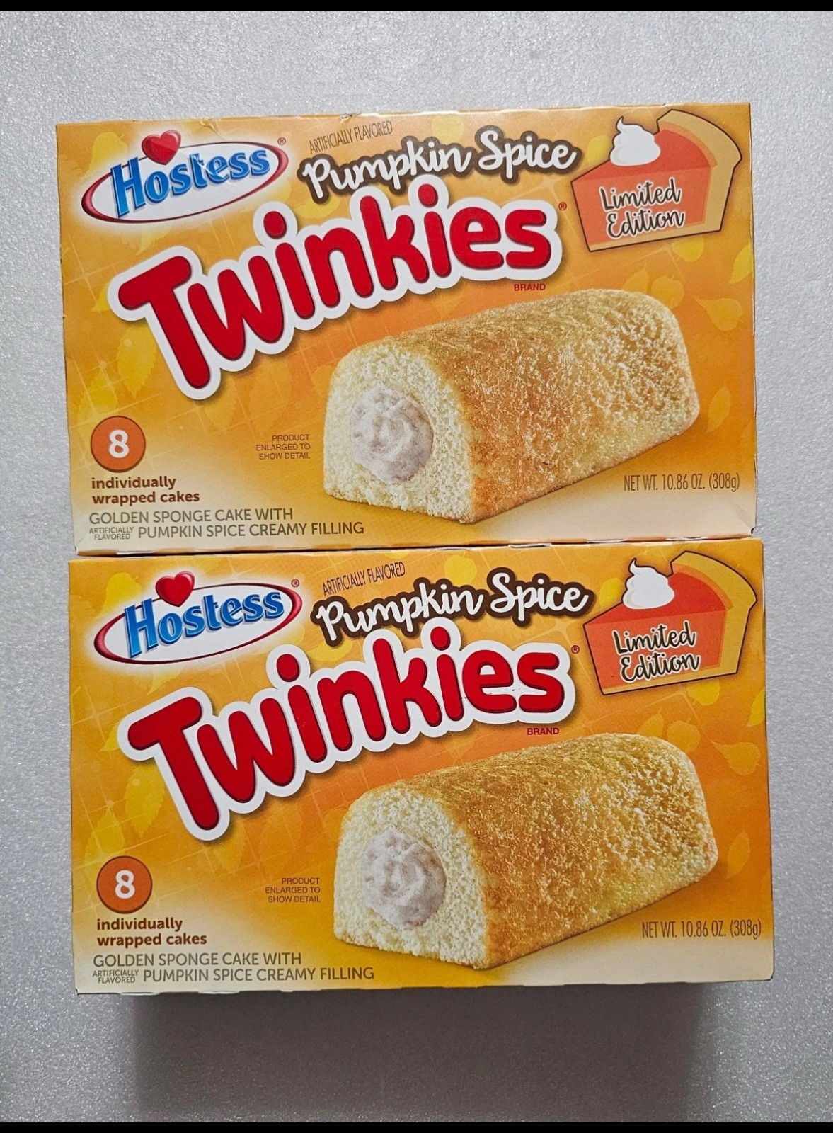 Hostess Limited Edition, Pumpkin Spice Cream Twinkies • 16 Total Twinkies 2 Boxe