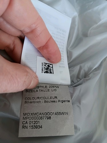 NWT Women's Canada Goose Cypress Puffer Vest  size Large Authentic Silverbirch - Imagen 9 de 11