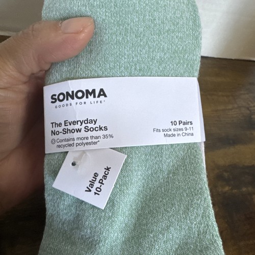 Sonoma Womens Socks 10-Pair The Everyday No Show Socks NEW Pastel Colors - Picture 3 of 5