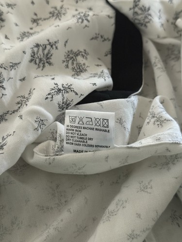 Amedeo Exclusive Men’s XL White Dress Shirt Floral Print 100% Cotton Long Sleeve - Picture 6 of 10