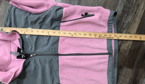 The North Face Youth Girls Large Pink & Gray Full Zip Fleece Jacket - Picture 5 of 5
