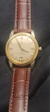 Vintage 1950s Omega Seamaster Calendar Automatic Watch 18k Solid Gold