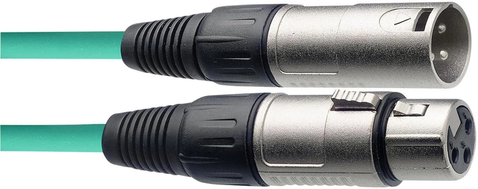 Cable de micrófono Stagg XLR 20 pies verde Foto 2 de 2