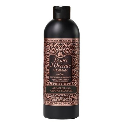 Tesori d Oriente Hammam Body Wash & Bubble Bath, 17.5 fl oz, Gentle, Hydrating