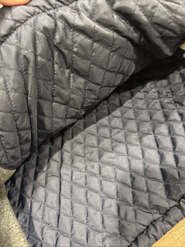 J Crew Shirt Mens XL Gray  Quilted Shacket Button Up Pockets Preppy - Picture 10 of 11