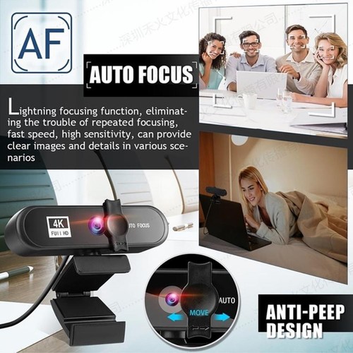 `4K High Definition Webcam Autofokus Live Webcam Kostenloses USB-Laufwerk Mi - Photo 8/13