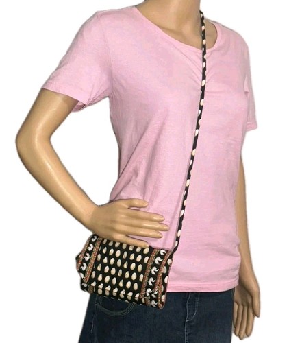 Vera Bradley Chanticleer Stoff Geldbörse Clutch Portemonnaie Knopf am Riemen Rentnerteil - Bild 2 von 3