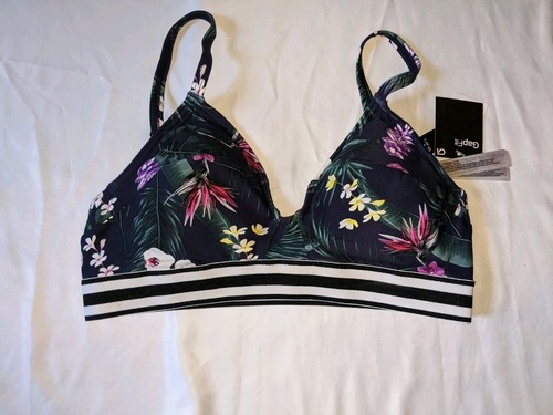 Top de bikini GapFit talla pequeña azul marino floral traje de baño GapFit bikini top talla S - Imagen 17 de 24
