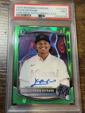KEVIN DEFRANK 2025 Bowman Chrome #CPA-KD 1st Green Lava Refractor Auto /99 PSA 9