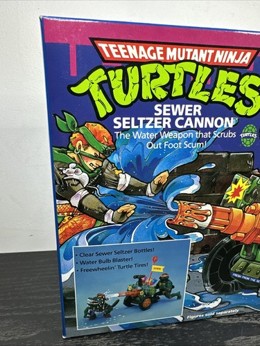 Teenage Mutant Ninja Turtles Sewer Seltzer Cannon TMNT 1990 Playmates Caja Sellada - Imagen 2 de 18