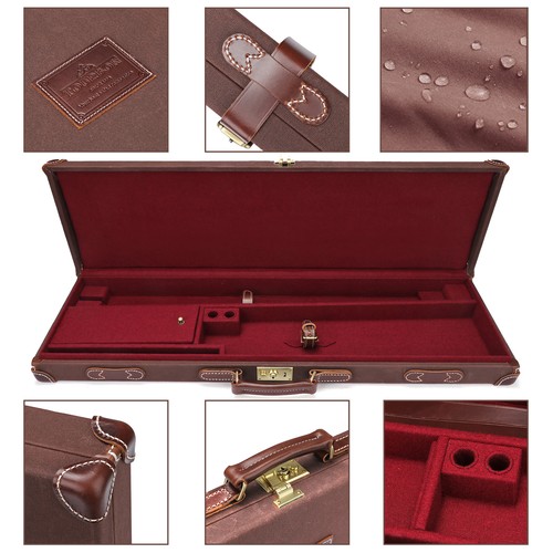 Escopeta de caza de cuero de lona TOURBON de colección estuche rígido almacenamiento de armas caja de bloqueo - Imagen 8 de 24
