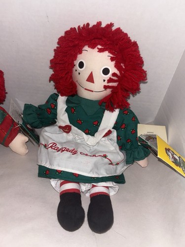 Vintage 1998 Snowden Christmas Holiday Raggedy Ann & Andy dolls w original tags! - Picture 3 of 12