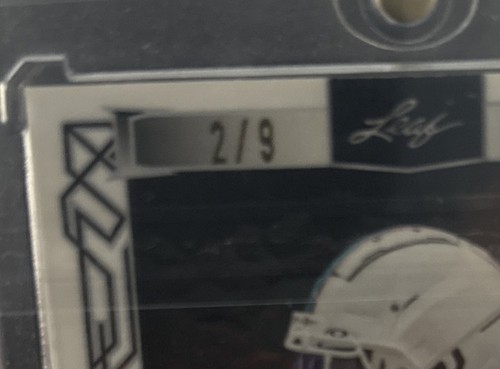 2024 Leaf Sports Hero’s Tyreek Hill #BA-TH2 Auto 2/9 Red - Picture 3 of 3