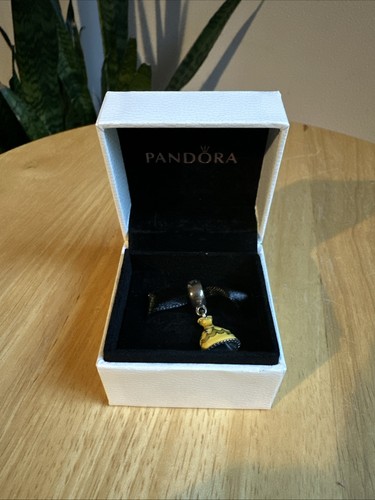 Disney BELLE'S DRESS Genuine PANDORA Yellow Enamel PRINCESS Dangle Retired - Picture 2 of 7