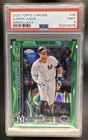 2025 Topps Chrome Aaron Judge #99 Green Lava Refractor 48/99 Yankees PSA 9