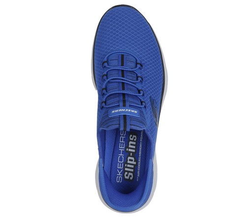 Skechers Summits High Range Slip-Ins Mens Blue/Black Casual Smart Trainers - Picture 4 of 5