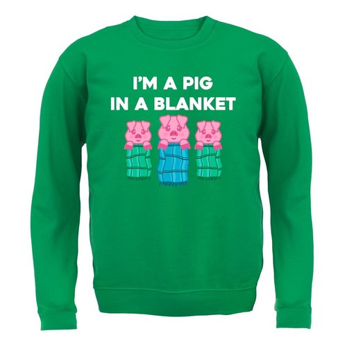 I'm A Pig In A Blanket - Kids Hoodie / Sweater - Funny Xmas Christmas Dinner
