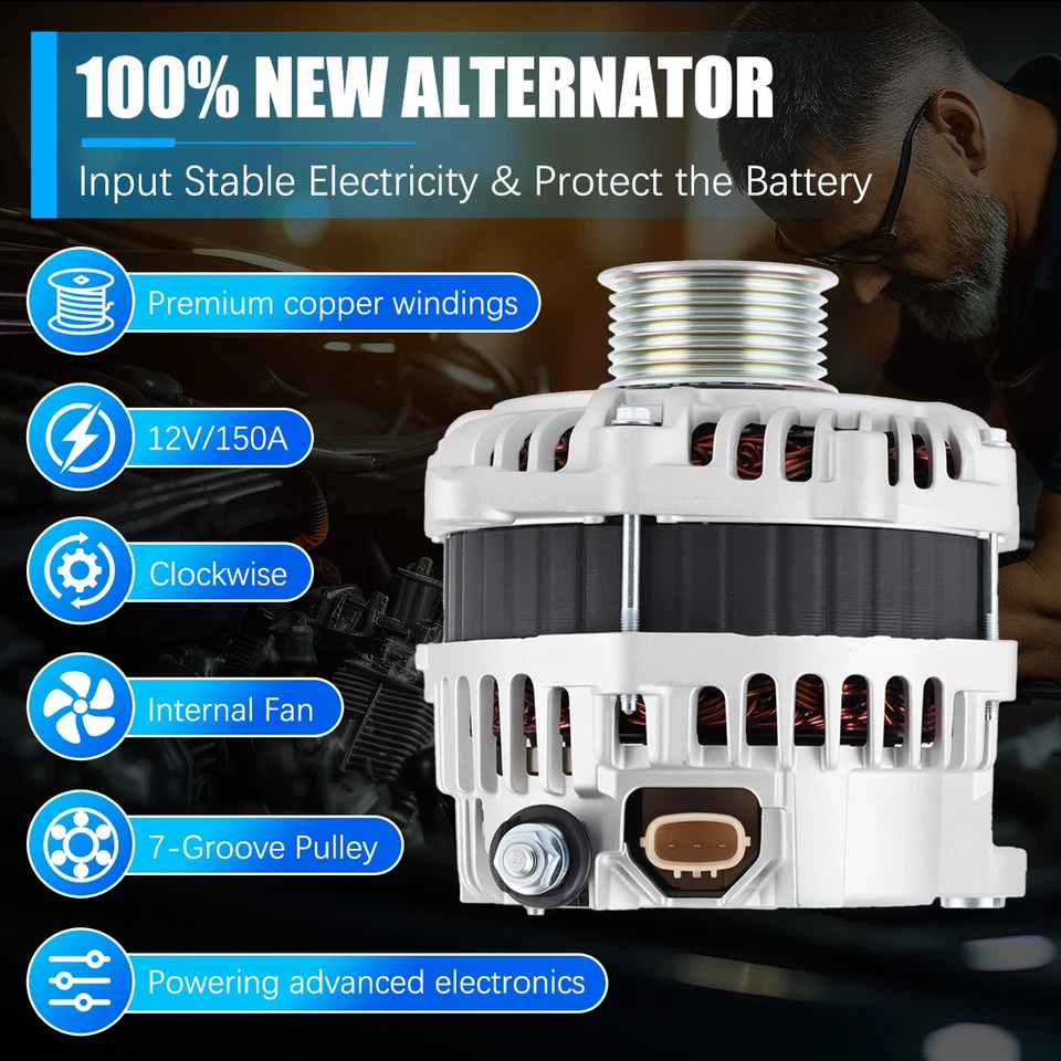 Alternator 11538 For Nissan Pathfinder 2013-2017 INFINITI QX60 2014-2016 V6 3.5L Foto 4 de 4