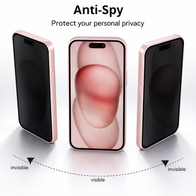 iPhone 14 / 14 Plus / 14 Pro Max Privacy Keramik Schutzfolie Anti-Spy Full Cover