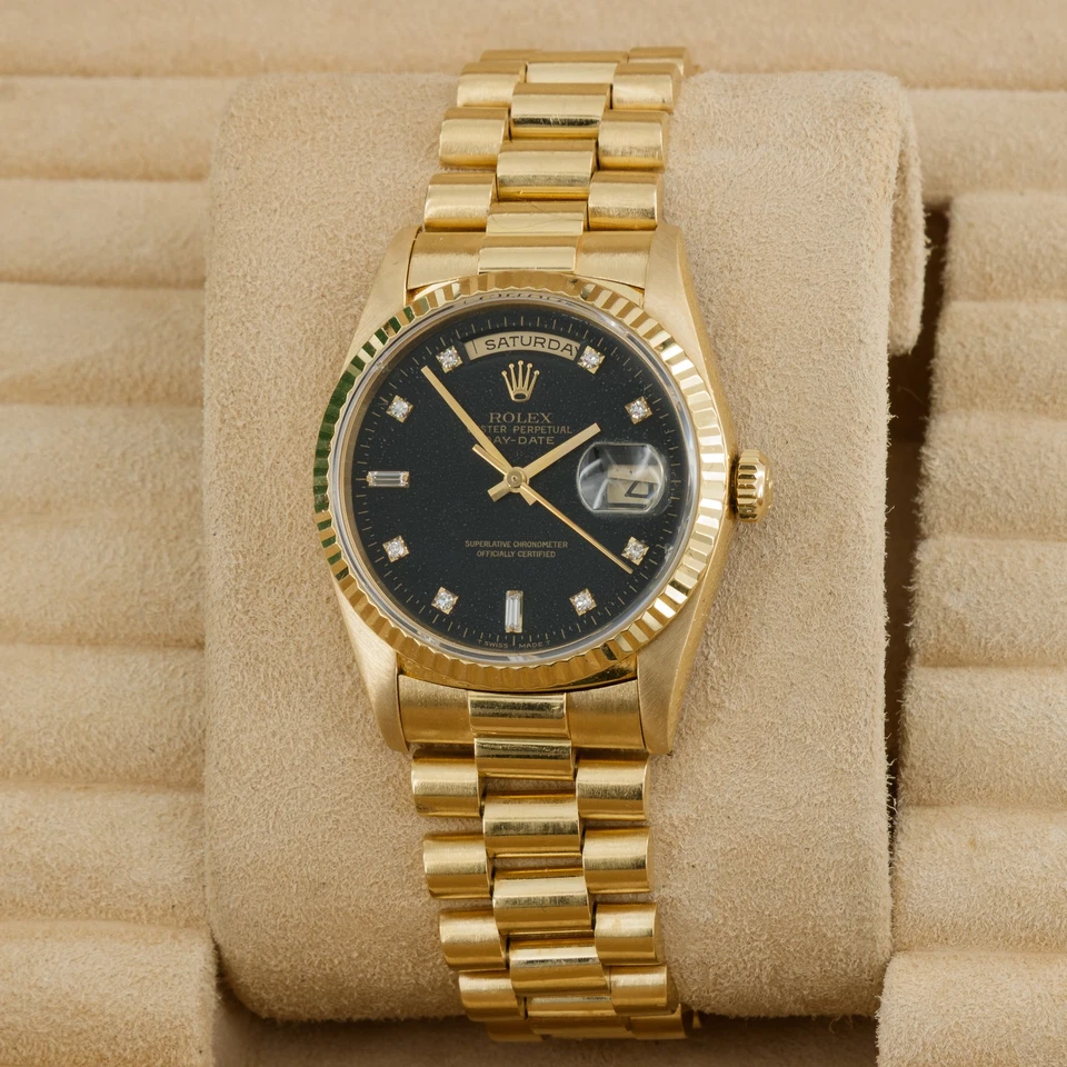 Men's Rolex OP Day-Date 18K 36mm Serti Dial Ref.#18238 w/Box & Papers #W232216-1 - Image 2 of 4