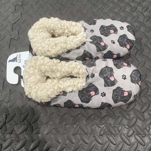 Comfies schwarze Labrador Hunde Hausschuhe Unisex super weich gefüttert Animal Print Booties - Bild 5 von 6