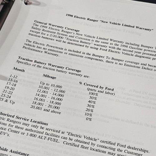 RARE 1998 Ford Ranger EV Sales & Training Dealer Kit - Binder, VHS Tapes,... - Picture 12 of 12