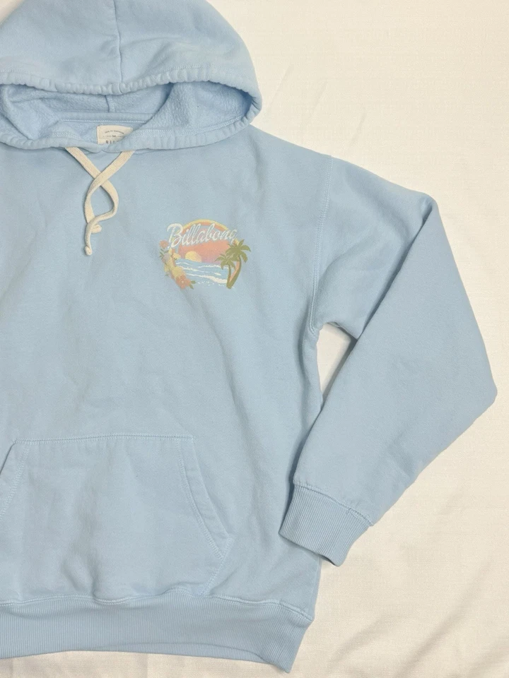 Billabong Juniors' Greetings From Paradise Light Blue Hoodie Women’s Small - Image 2 of 4