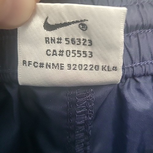 Vintage Nike Hose Herren Medium Navy Blau Track Windbreaker Gummibund - Bild 8 von 11