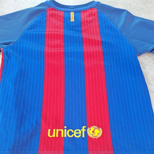 Nike Football Shirts x2 Barcelona kids messi 6-8 years 122-128cm home away - Picture 10 of 19
