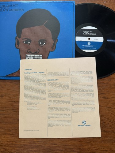 THE DIALECT OF THE BLACK AMERICAN WESTERN ELEC LP Spoken Word Black History VG+ - Picture 4 of 7