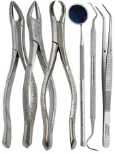 Heavy Duty Dental Extracting Extraction Forceps #150+151+23 + 3pcs Basic Dental