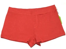 P.J. Salvage Womens Size S Retro Red Faux Fly Snap Stretch Waist Pajama Shorts