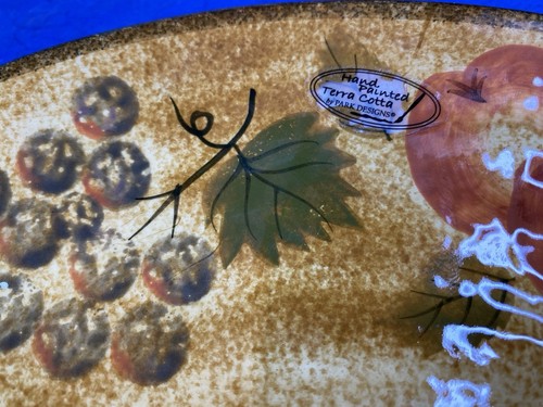 Serving Platter Chop Plate Parks Design Tuscan Fruit Design 12” diameter. - Picture 2 of 5