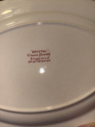 Crown Ducal Bristol 10" Rosa Oval Servierplatte 762055 - Bild 3 von 5