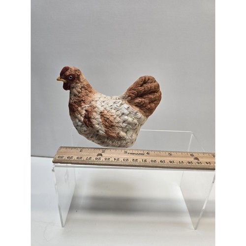 Vintage braun geflecktes Huhn Henne Mutter Figur Mikrofon Taiwan. - Bild 4 von 4