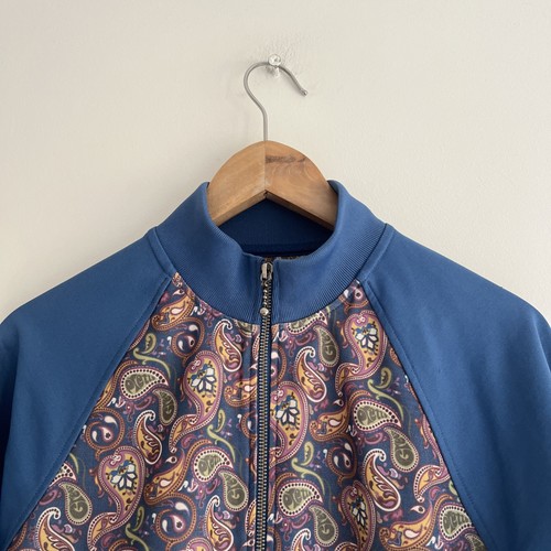 Pretty Green Paisley Track Jacket Size M Blue Made In Portugal - Picture 3 of 10