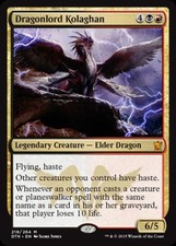 MTG English Dragonlord Kolaghan NM Normal Dragons of Tarkir