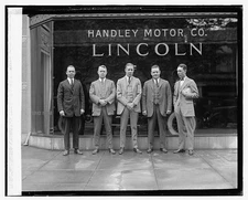 Photo:Handley Motor Company group,Lincoln Automobile,Transportation,1924