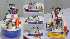 PLAYMOBIL: NAVE GUARDACOSTE SPAGNOLA con EQUIPAGGIO e GOMMONE - COME DA FOTO