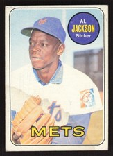 1969 TOPPS AL JACKSON 649 VG BASEBALL NEW YORK METS