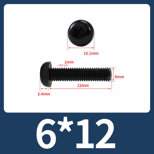 Nylon Phillips Pan Head Machine Screws Black/White Round Head Bolts M2-M8 - Picture 115 of 134