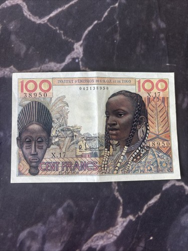 Billet 100 Francs 1956 Afrique Occidentale Française et Togo
