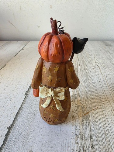 Suzi Kürbis Katze Blüte RAR Figur Statue Deko Jack O' Lantern Halloween - Bild 3 von 9