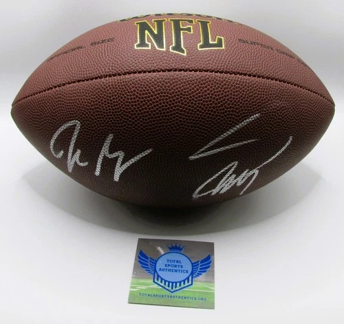 Drake Maye AND Stefon Diggs Signed Football With COA (3200773) (Patriots)