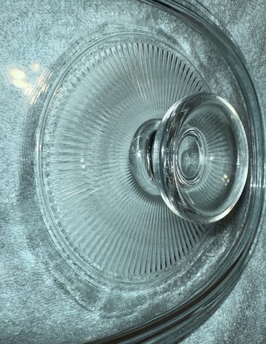 Pyrex F12C Replacement Lid Clear Oval "Ribbed" Casserole Corning Ware - Picture 4 of 6