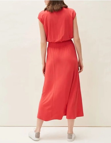 Phase Eight Kiera Keyhole Dress UK12 Womens Midi Coral Summer - BNWT - RRP £89 - Picture 7 of 8