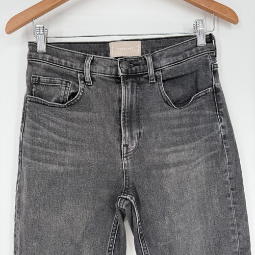 Everlane High Rise Authentic Stretch Black Wash Denim Jeans Size 28 - Imagen 4 de 8